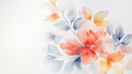 Delicate floral watercolor design