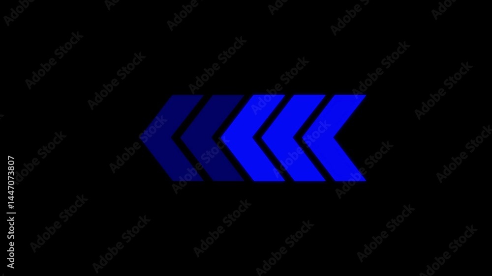 Aufkleber left-directional arrow loop animation. concept of growth and profit. abstract arrow business graph i