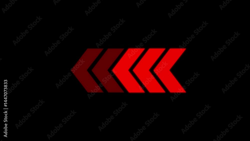 Aufkleber left-directional arrow loop animation. concept of growth and profit. abstract arrow business graph i