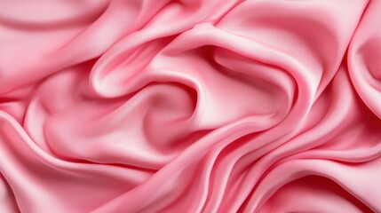 Obraz premium Soft, smooth folds of a delicate pink fabric.