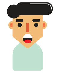 Side Swept Hair Male Avatar Vector