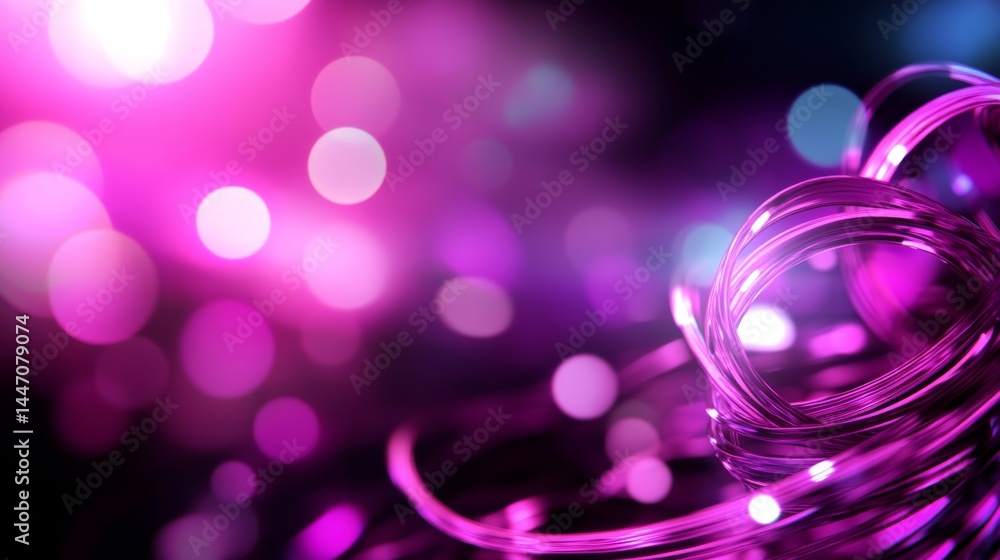 Poster a digital rendering features a futuristic human eye showcasing glowing neon details, merging organic