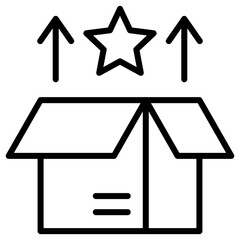 Unboxing outline icon