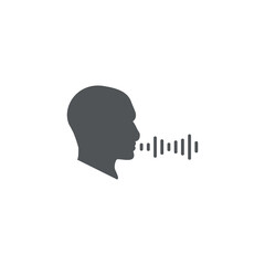 vector illustration template flat design sound wave of people talking.