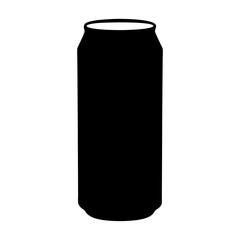 Silhouette of an Aluminum Can Suitable for Beverage or Food Storage