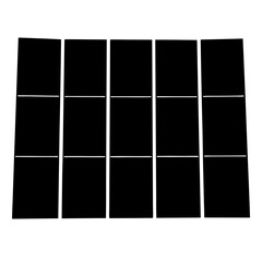 Abstract black rectangular panels with white lines arranged in a grid pattern