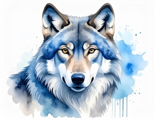 Naklejka premium wolf portait for poster