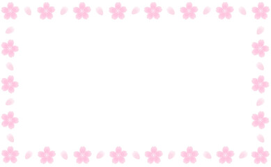 벚꽃 직사각형 테두리 장식