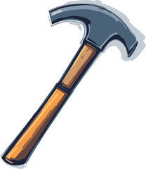 Hand-Drawn Claw Hammer Illustration