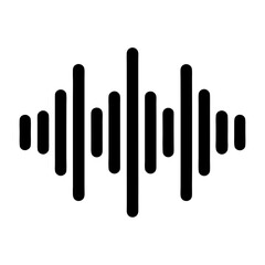 Obraz premium Abstract audio wave representation displaying sound intensity in a modern style