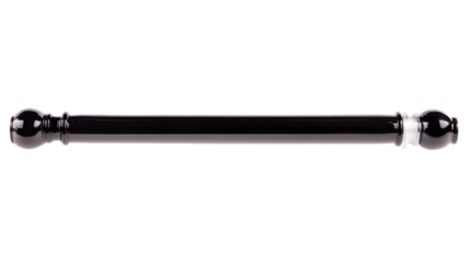 Isolated Black Rod With End Caps - Technical Illustration