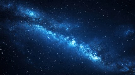 Naklejka premium Celestial Canvas: A Night Sky Panorama of the Milky Way Galaxy