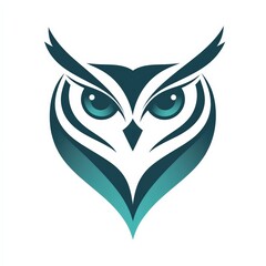 Obraz premium Elegant Modern Owl Design with Abstract Features and Bold Colors
