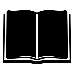 Open book silhouette symbolizing knowledge, learning, and the power of education