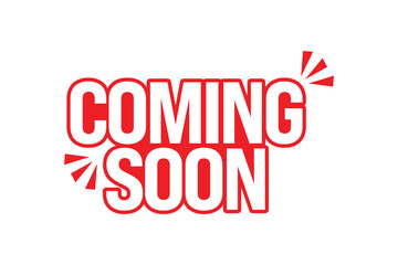 Coming Soon Design - Banner, Speech Bubble, Label, Ribbon Template. Vector Stock Illustration