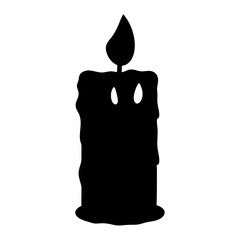 Silhouette of a burning candle, evoking mystery, atmosphere, and subtle illumination