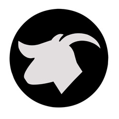 goat head silhouette illustration