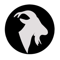 goat head silhouette illustration