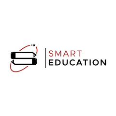 Smart Education Logo Design with Modern Tech and Learning Elements for E-Learning and Digital Platforms

