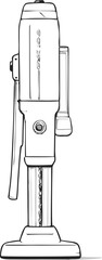 Technical Drawing of a Manual Vertical Drill Press