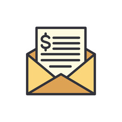 Financial report colored icons, minimalist vector illustration ,simple transparent graphic element .Isolated on white background