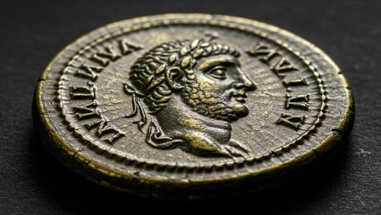 Ancient Roman Coin CloseUp