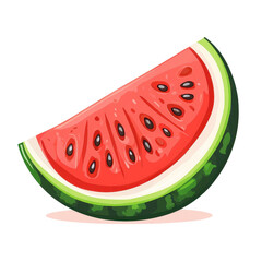 Fresh watermelon slice isolated on a Transparent background ready for summer recipes and refreshments, slice watermelon isolated on PNG background