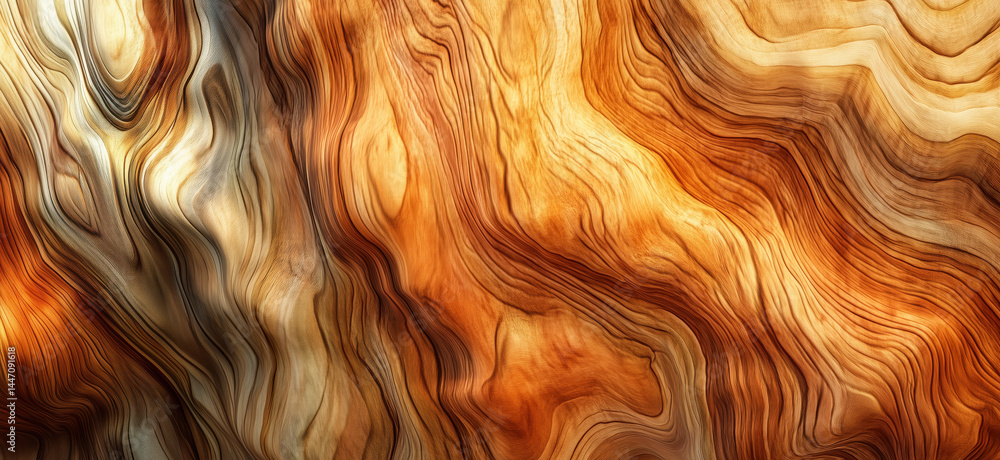 Poster abstract wood texture with flowing patterns and warm tones for design projects.