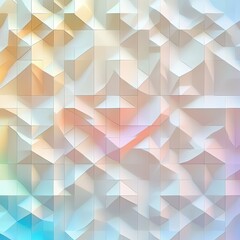 Abstract geometric pattern  Soft pastel colors create a textured surface  Triangular shapes form a grid-like design