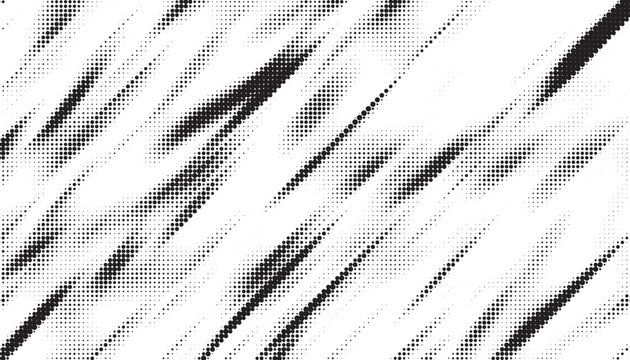 Abstract grunge halftone background. Retro comic grain pixel texture. Dots cartoon wallpaper. Pop art fading wavy gradient pattern. Vector vanishing gritty backdrop.