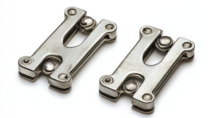 Hinges isolated on white background