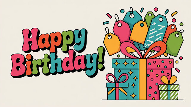 “Vector bundle of colorful gift tags and label templates with editable text, suitable for holiday and seasonal promotions.”