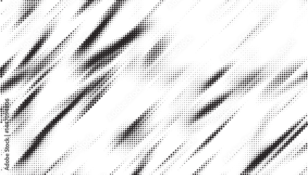 Aufkleber Abstract grunge halftone background. Retro comic grain pixel texture. Dots cartoon wallpaper. Pop art fading wavy gradient pattern. Vector vanishing gritty backdrop.