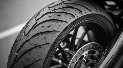 Fototapeta premium Close-up motorcycle tire tread