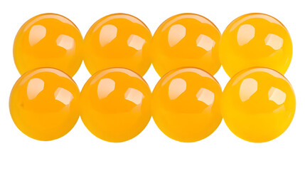 Isolated Group of Orange Spheres-Realistic Illustration