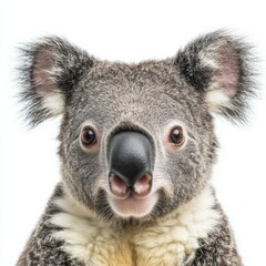 Goofy Koala with Oversized Nose and Expressive Face in 2D Style