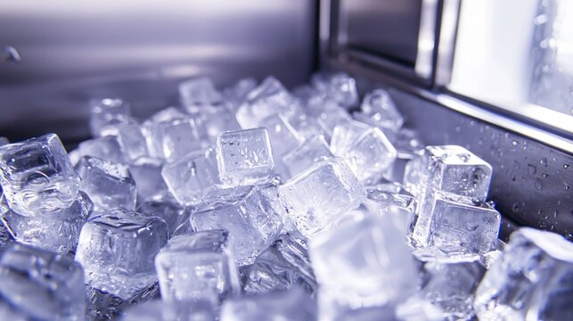 Ice maker isolated on white background