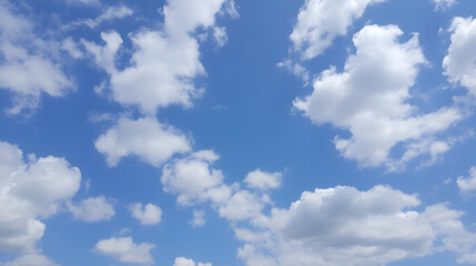 Altocumulus Clouds on a blue sky.