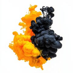 Bright Shades of Ink and Watercolor Combine in Abstract Art