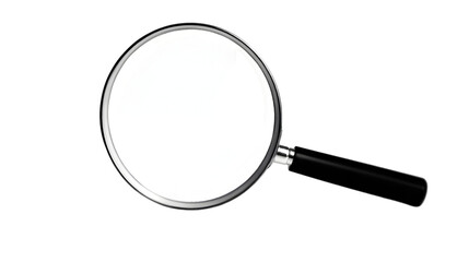 Isolated Magnifying Glass Illustration, Transparent Background, Simple Graphic Design