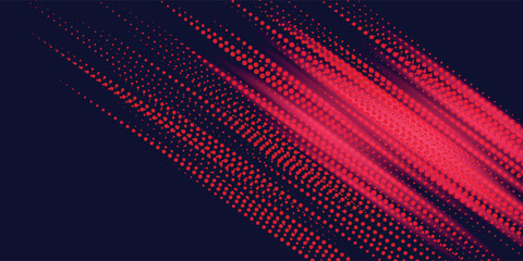 red halftone on blue background. Vector dotted sparkles or halftone shine pattern texture Pop Art Style Background. vector illustration