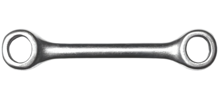 Isolated Metal Spanner Illustration