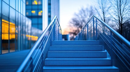 Fototapeta premium Modern stairs leading to success