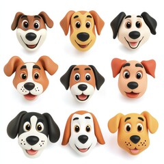 Fun and Creative Cartoon Dog Faces for Kids' Art Projects