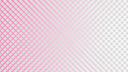 Grey, white and pink gradient diagonal background. Plaid checkered seamless pattern.