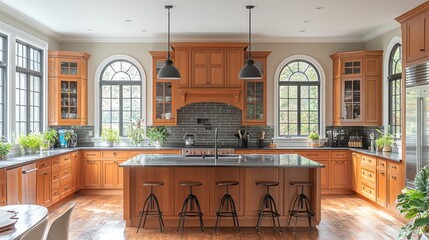Modern, Warm Kitchen Interior