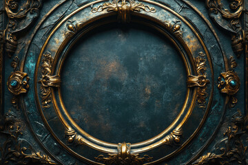 Highly Realistic 3D Gothic Frame with Dark Background