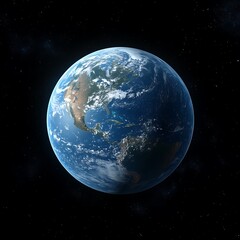 Obraz premium Earth, space, clouds, oceans, continents