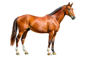 brown horse isolated on white background PNG
