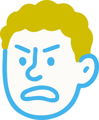 Angry Expression Face Illustration